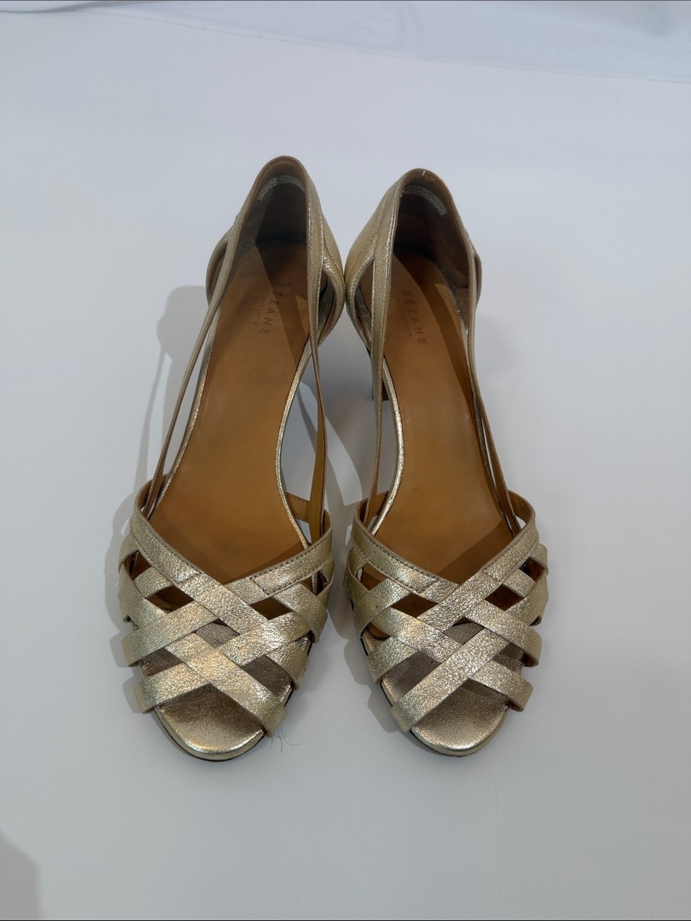 Sezane Monroe Sandals Gold Metallic Size 39 - Picture 2 of 10